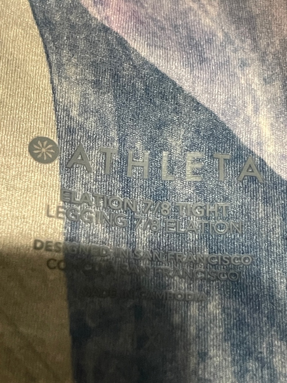 Athleta Women’s Pastel Swirl Print Leggings - Picture 4 of 10